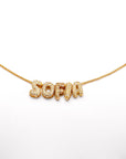 Collar personalizado dorado con zirconias