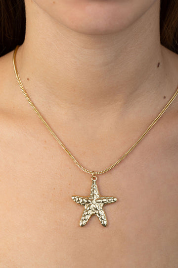 Collar Dorado Con Estrella de Mar