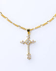 Collar Cruz con Zirconia en Punta