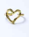 Anillo Corazón Martillado