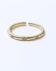 Anillo Delgado Rectángulo Zirconia