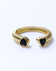 Anillo Corazones Negros