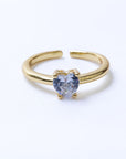 Anillo corazón zirconia