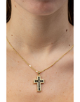 Collar Cruz con Zirconia Negra