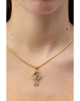 Collar de Caballito de Mar con Zirconias de Colores