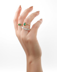Anillo Triple Zirconia Blanca