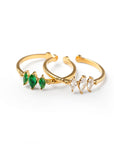 Anillo Triple Zirconia Blanca