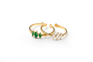 Anillo Triple Esmeralda