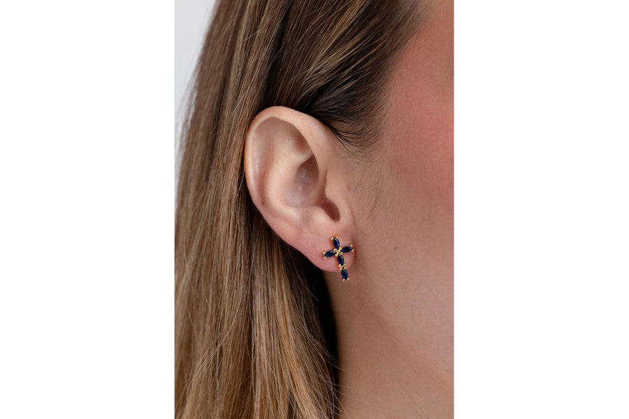 Broquel Cruz con Zirconias Azules