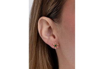 Broquel Flor con Esmeralda