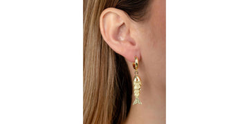 Aretes Pez con Ojo Zirconia