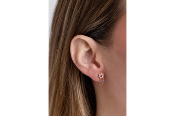 Broquel flor tallo largo
