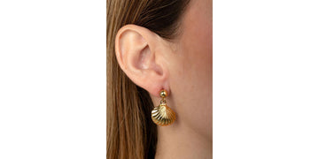 Aretes Concha de Mar Dorados