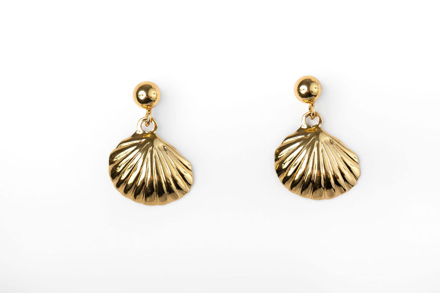 Aretes Concha de Mar Dorados