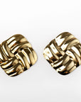 Aretes Cuadrados Dorados