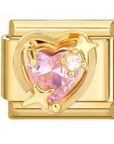 Charm Dorado Corazon Destello