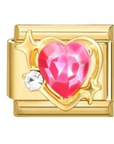 Charm Dorado Corazon Destello