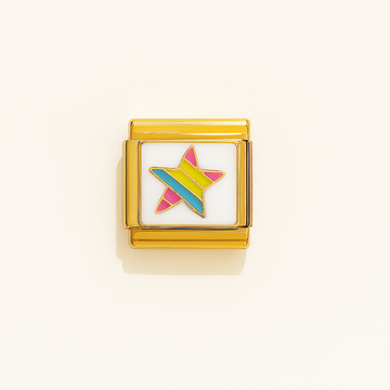 Charm Dorado Estrella rainbow
