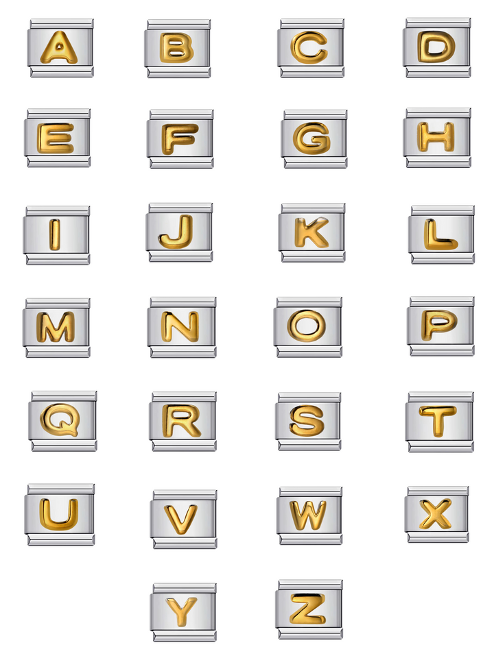 Charms Letras Doradas