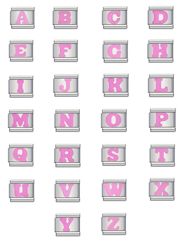 Charms Letras Rosadas