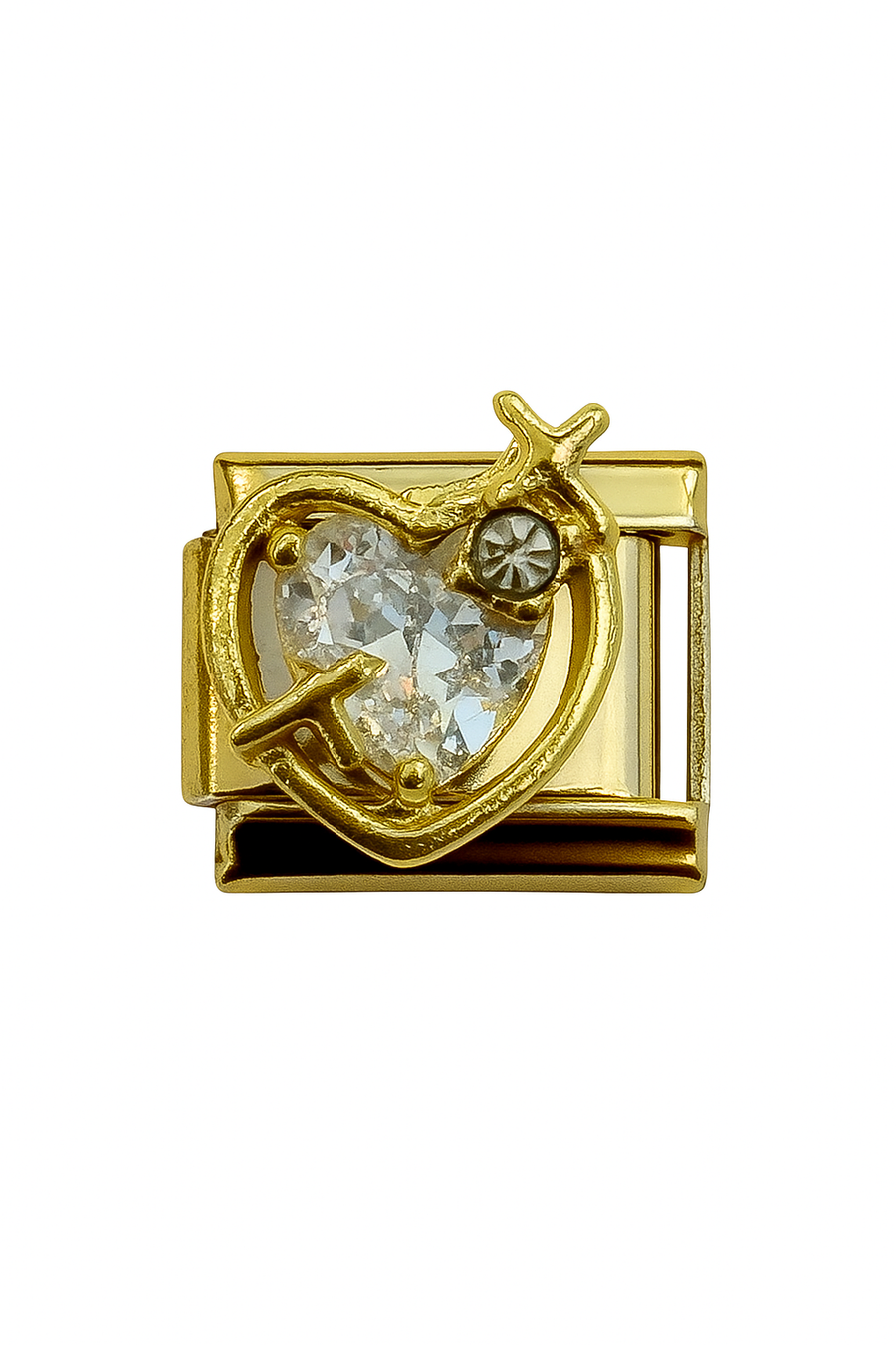 Charm corazon zirconia destellos