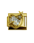 Charm Dorado Corazon Destello