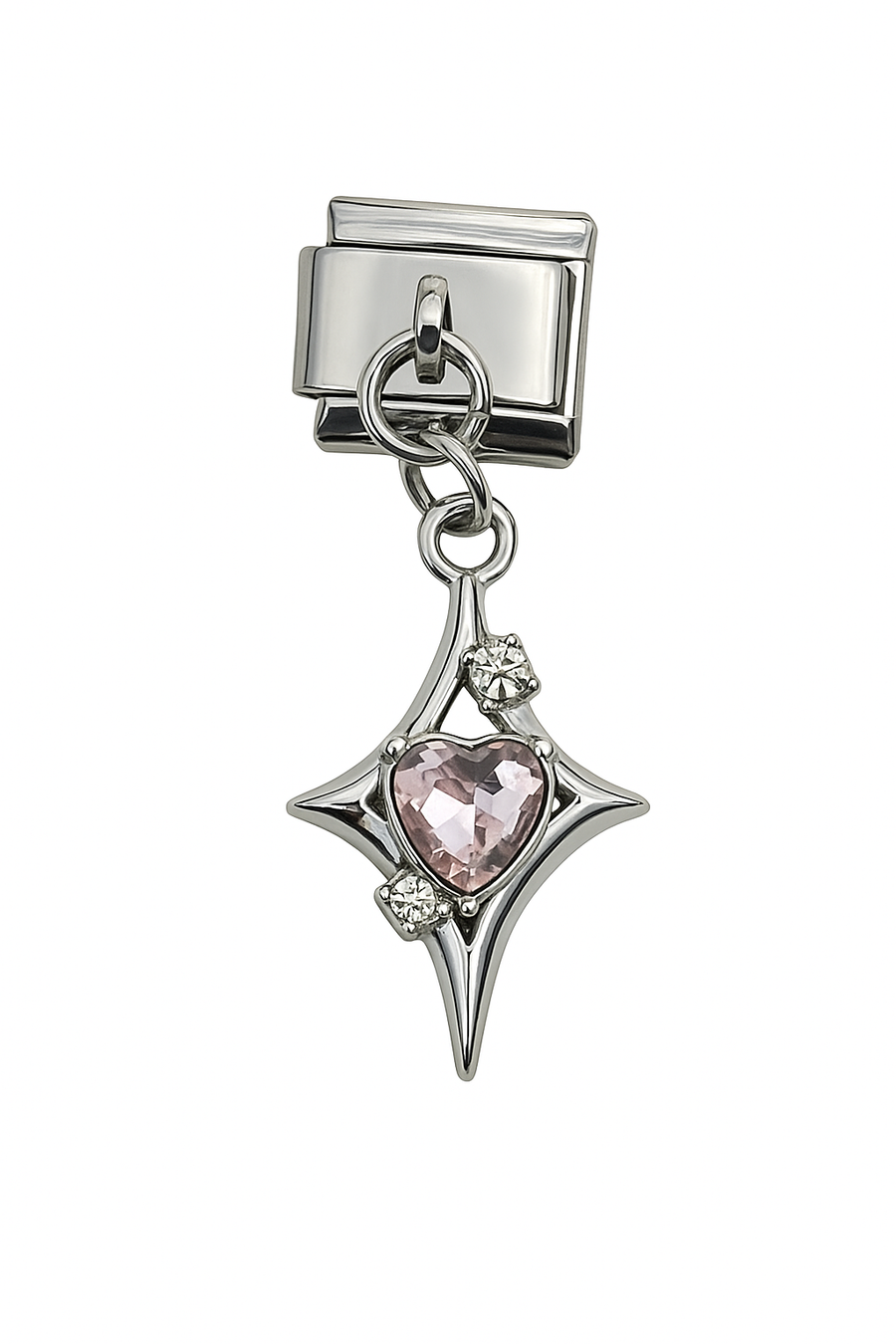 Charm destello colgante con corazon