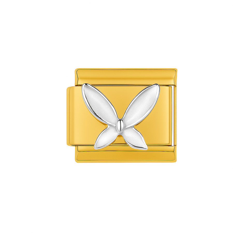 Charm mariposa blanca 3D