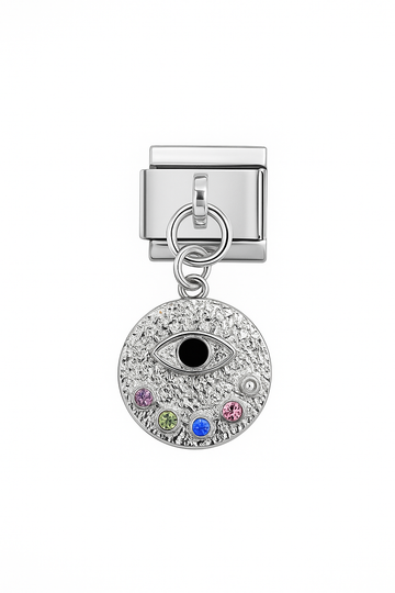 Charm ojo colgante con gemas