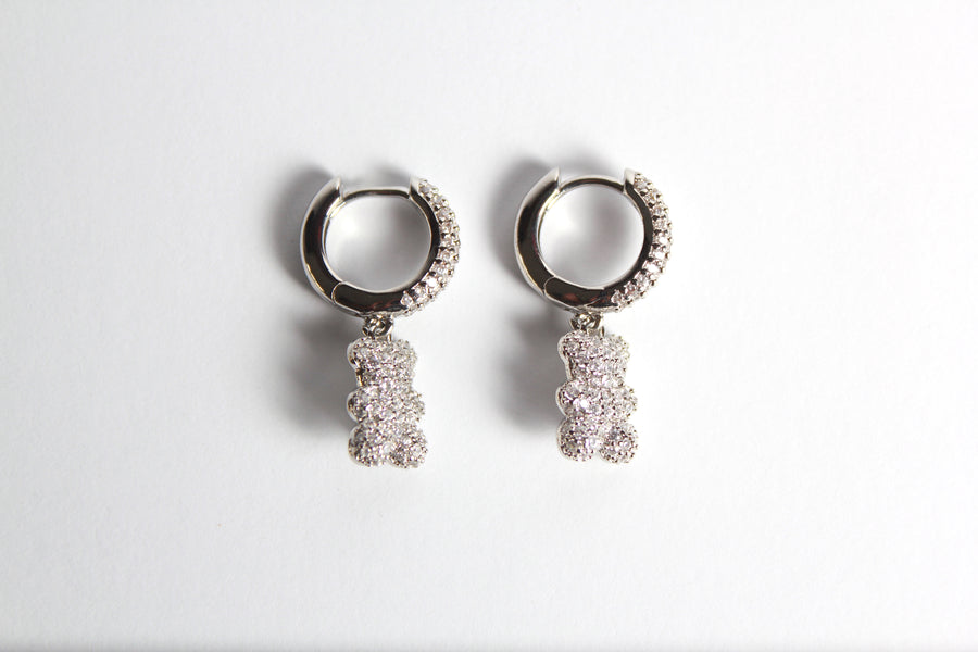 Aretes oso zirconias