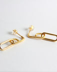 Aretes clip dorado