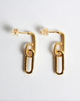 Aretes clip dorado