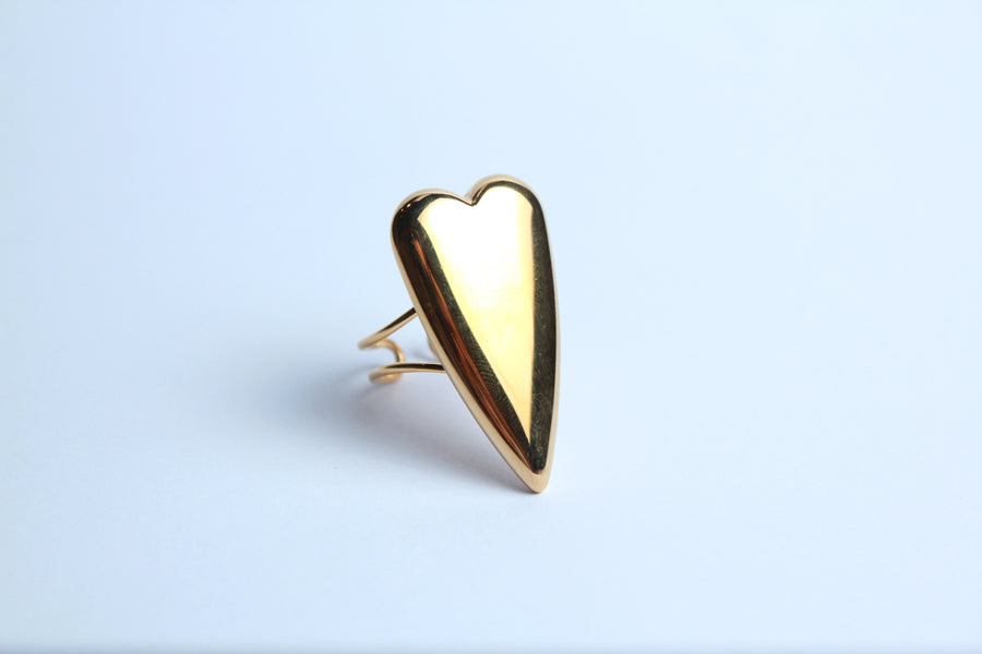 Anillo ajustable corazón liso