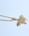 Collar dije mariposa zirconias