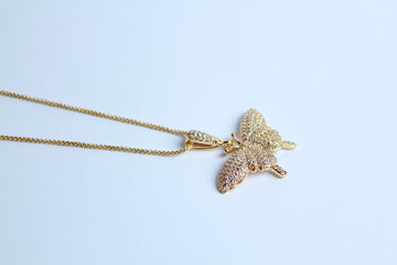 Collar dije mariposa zirconias