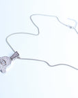 Collar mano de fátima plata con zirconias