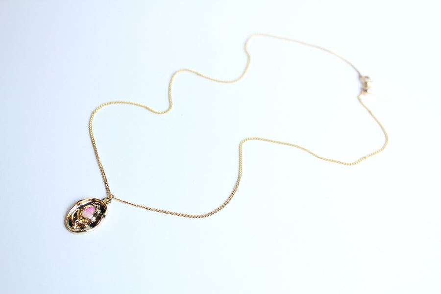 Collar dije tulipán rosa