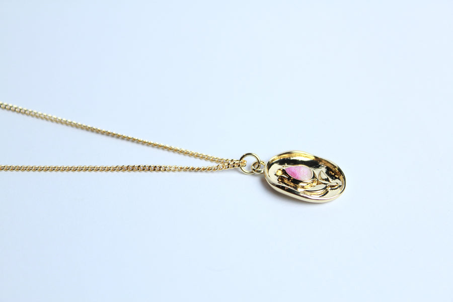 Collar dije tulipán rosa