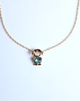 Collar niña zirconia azul