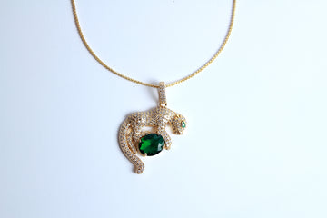 Collar jaguar esmeralda