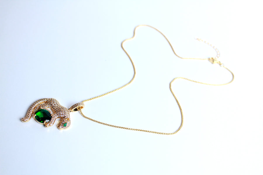 Collar jaguar esmeralda