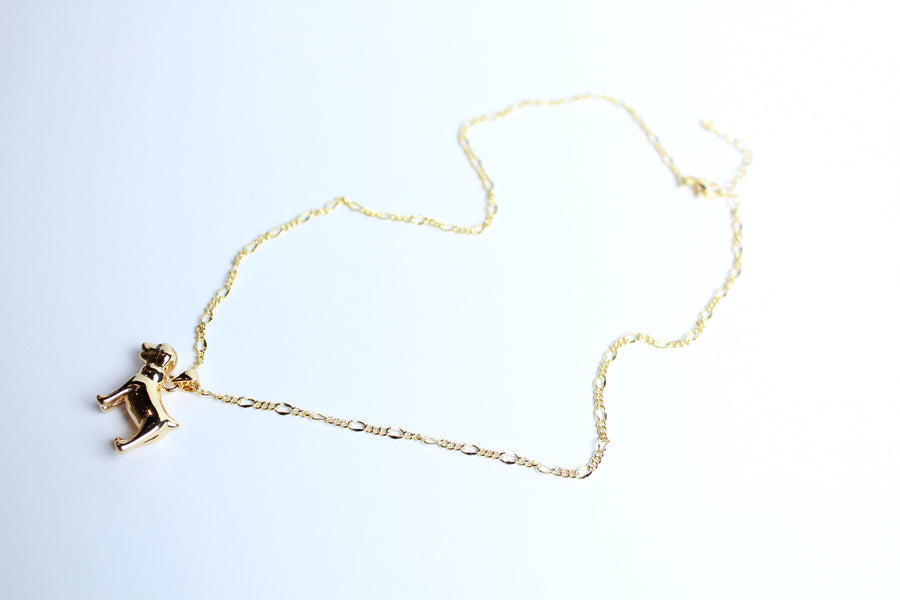 Collar perro dorado