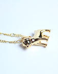 Collar perro dorado