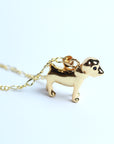 Collar perro dorado