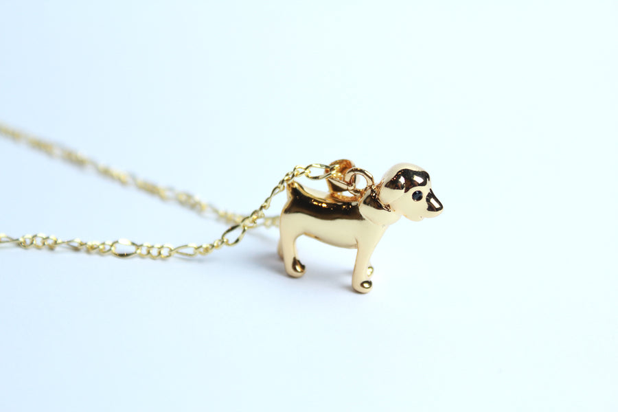 Collar perro dorado