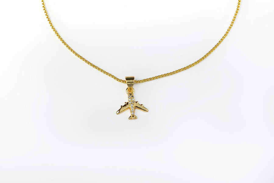 Collar Avion Con Zirconias
