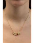 Collar personalizado dorado con zirconias