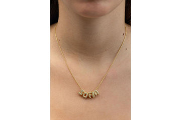 Collar personalizado dorado con zirconias