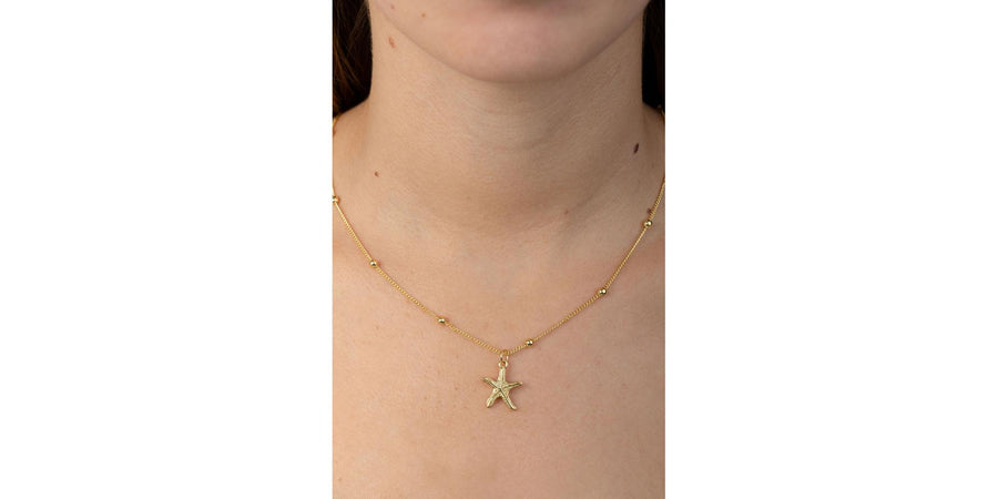 Collar Bolitas con Estrella de Mar