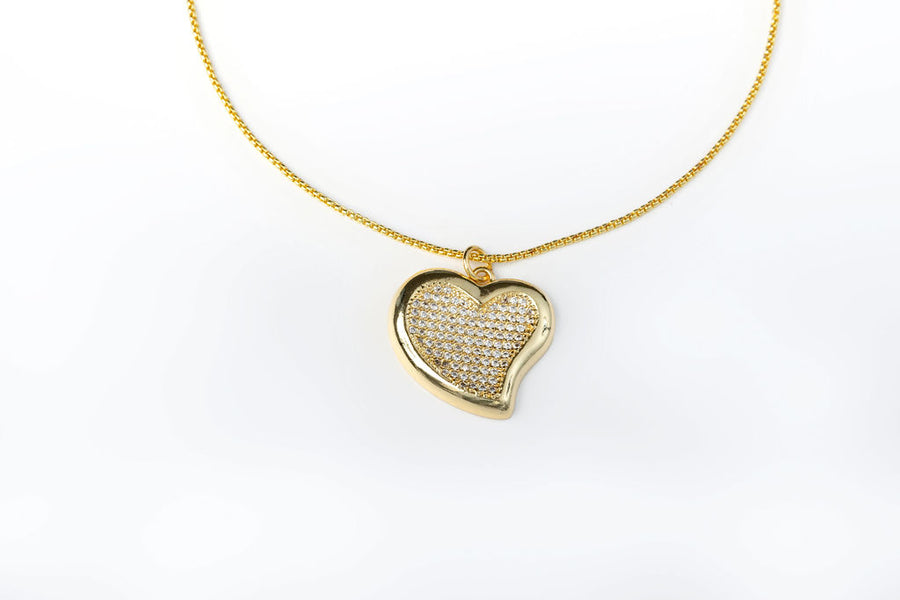 Collar Corazón con Zirconias